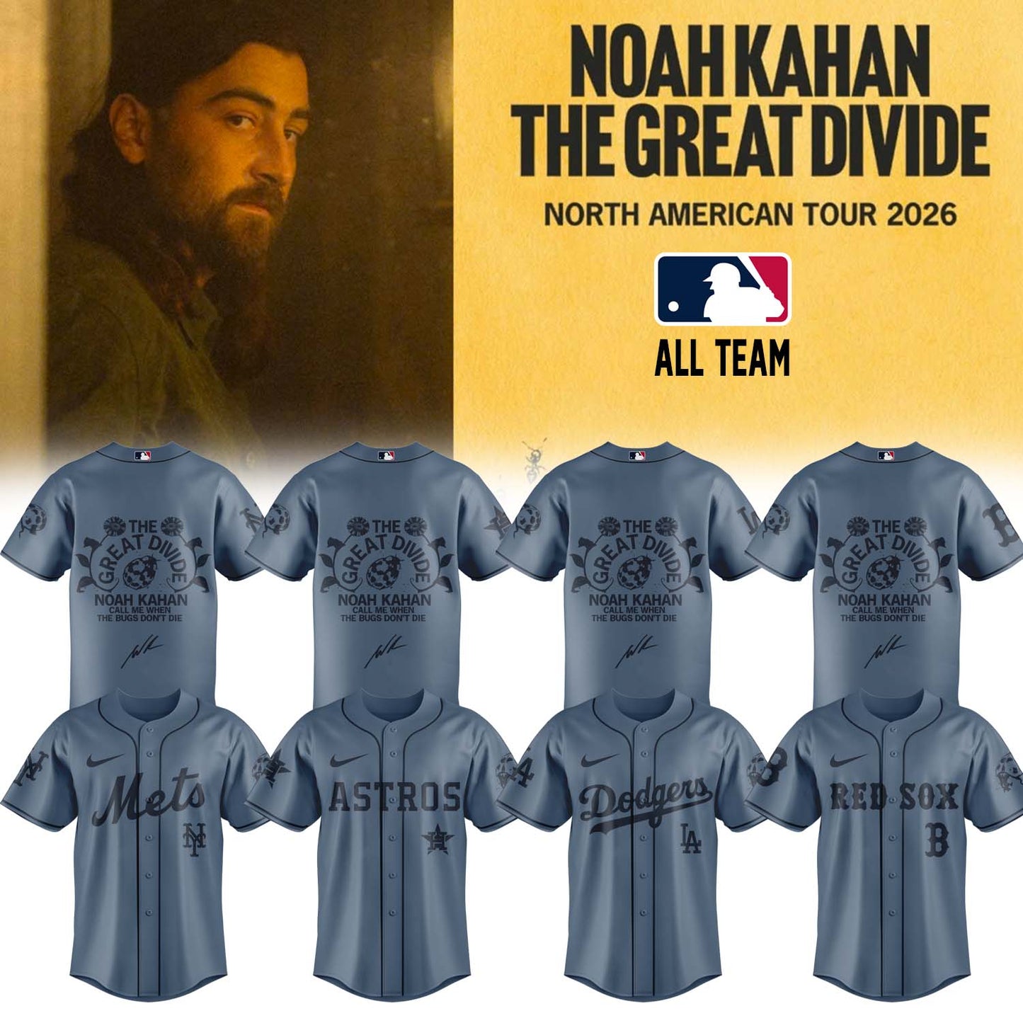 Noah Kahan “The Great Divide: The Last Of The Bugs” Album 2026 Limited Edition Signature – Jersey
