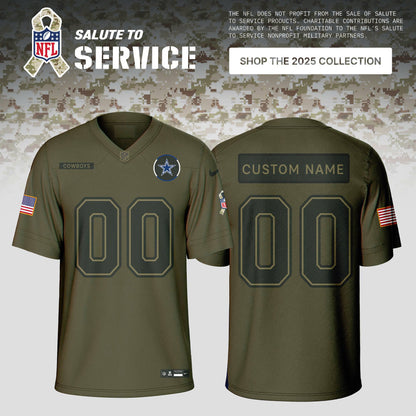 All Teams 2025 Olive Salute to Service Limited Custom Jersey