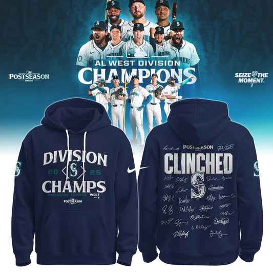 Seattle Mariners 2025 AL West Division Champions Limited Hoodie