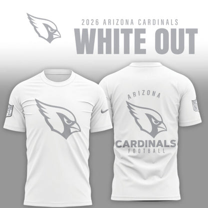 Arizona Cardinals 2026 White Out Limited Edition T-Shirt