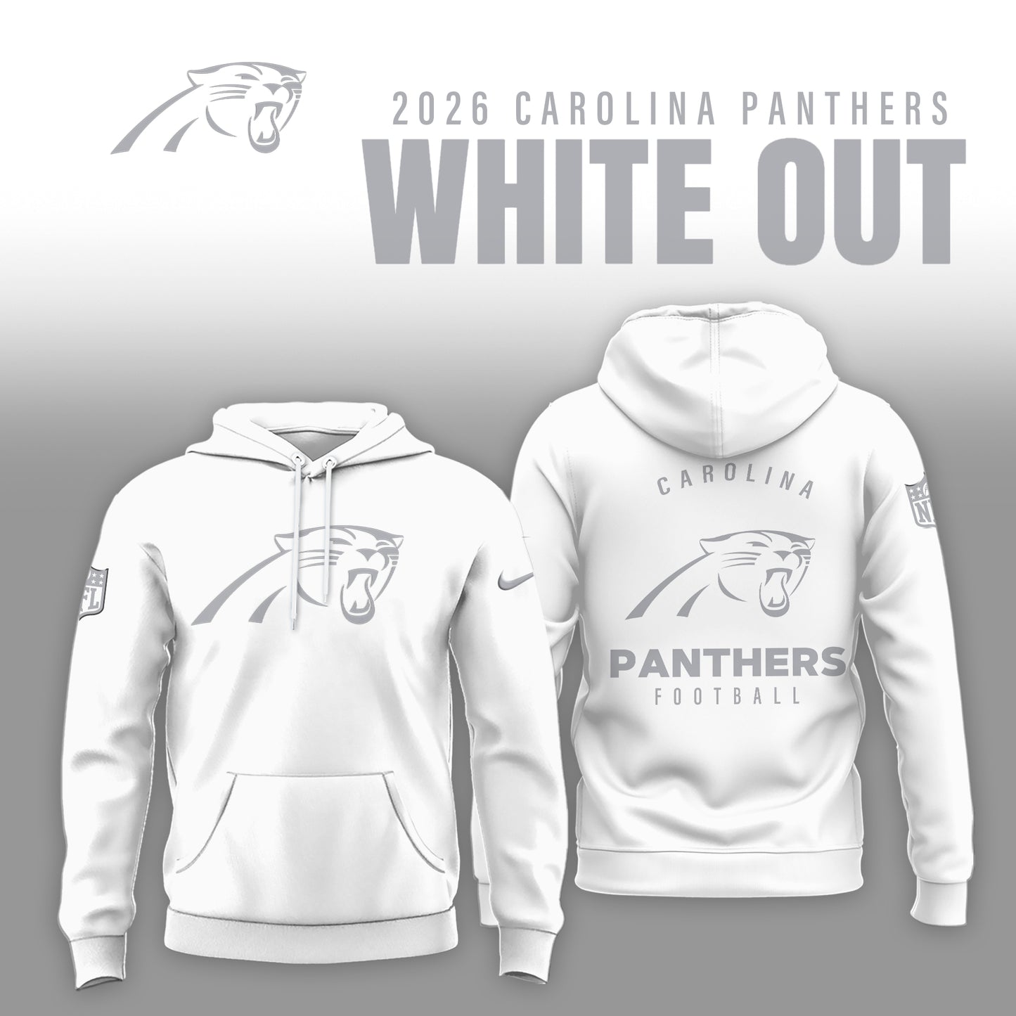 Carolina Panthers 2026 White Out Limited Edition Hoodie