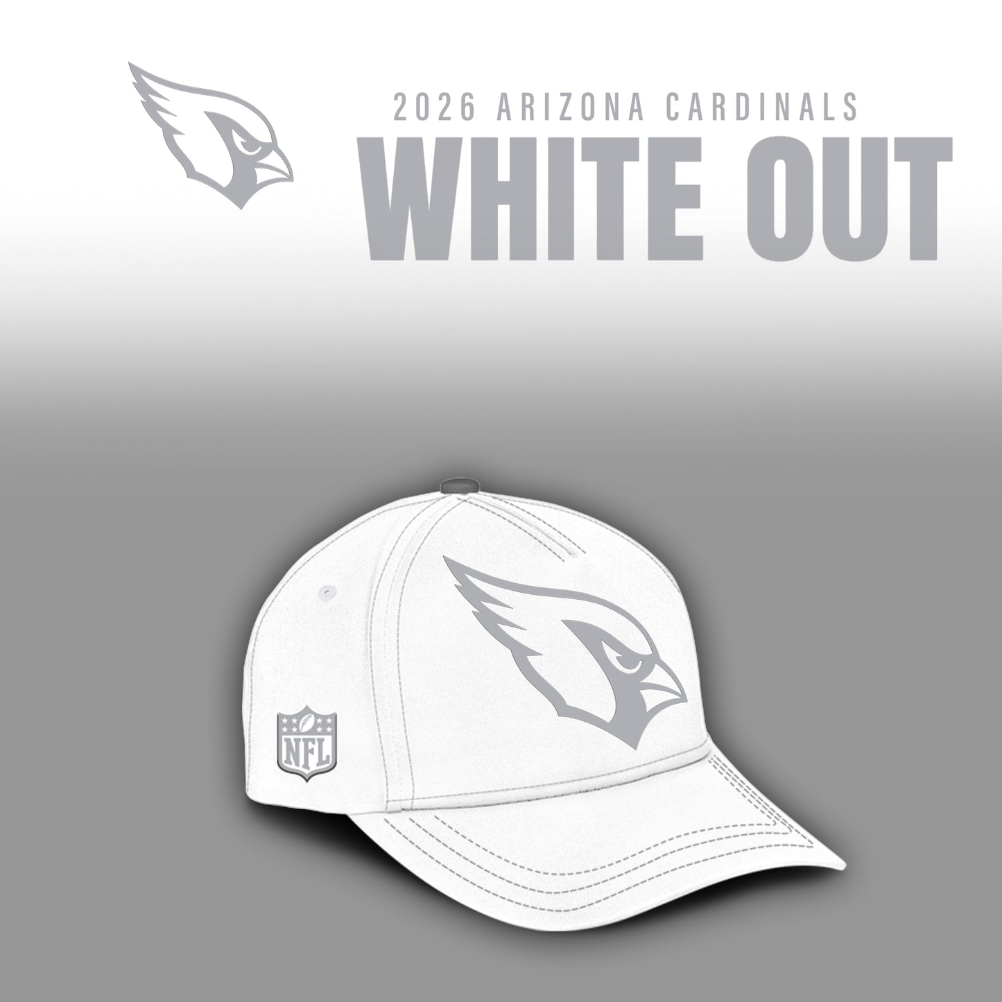 Arizona Cardinals 2026 White Out Limited Edition Hoodie
