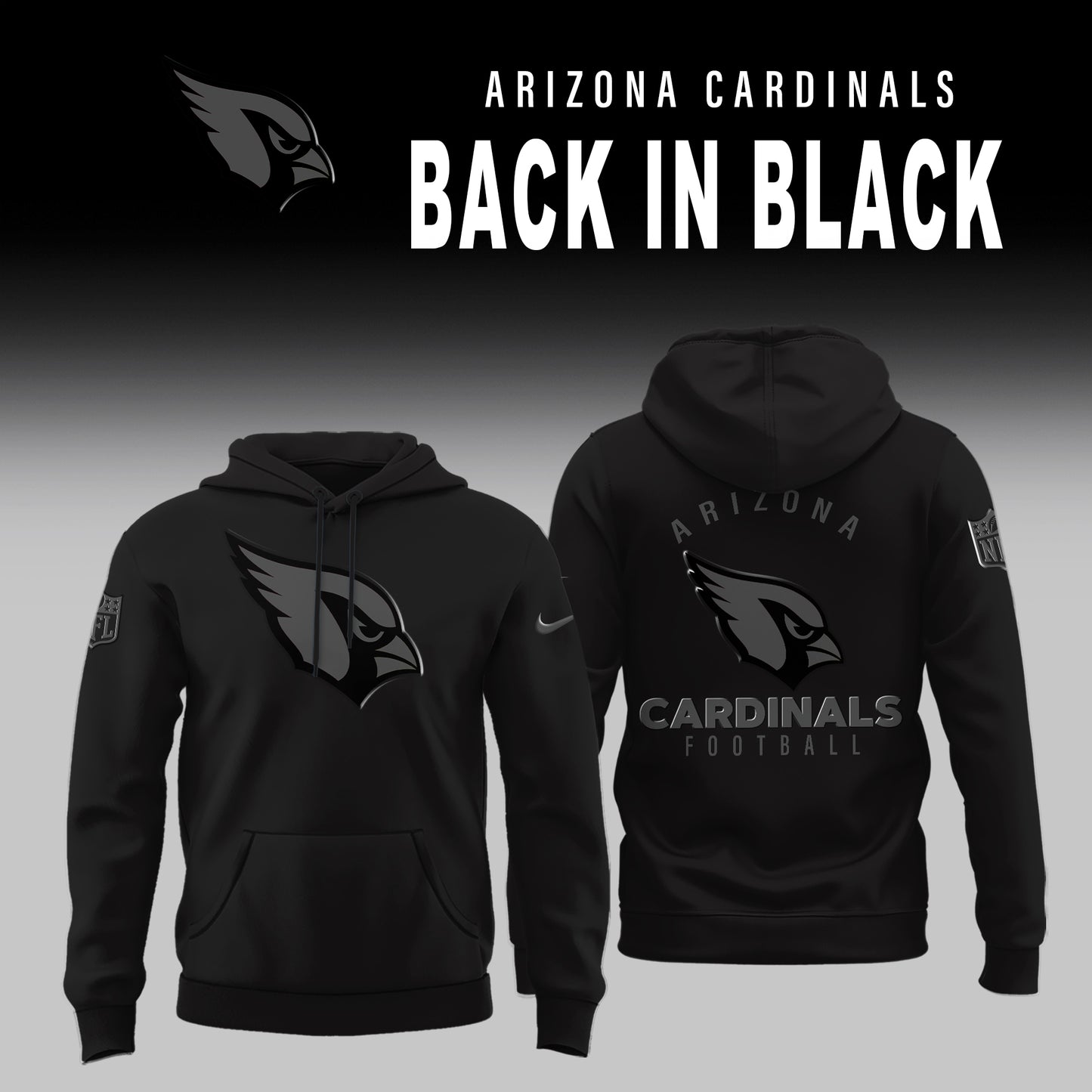 Arizona Cardinals 2025 Back In Black Limited Edition Hoodie