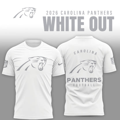 Carolina Panthers 2026 White Out Limited Edition T-Shirt