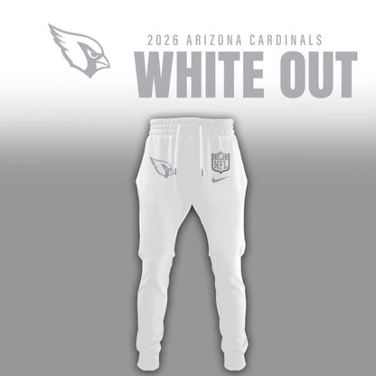 Arizona Cardinals 2026 White Out Limited Edition Hoodie