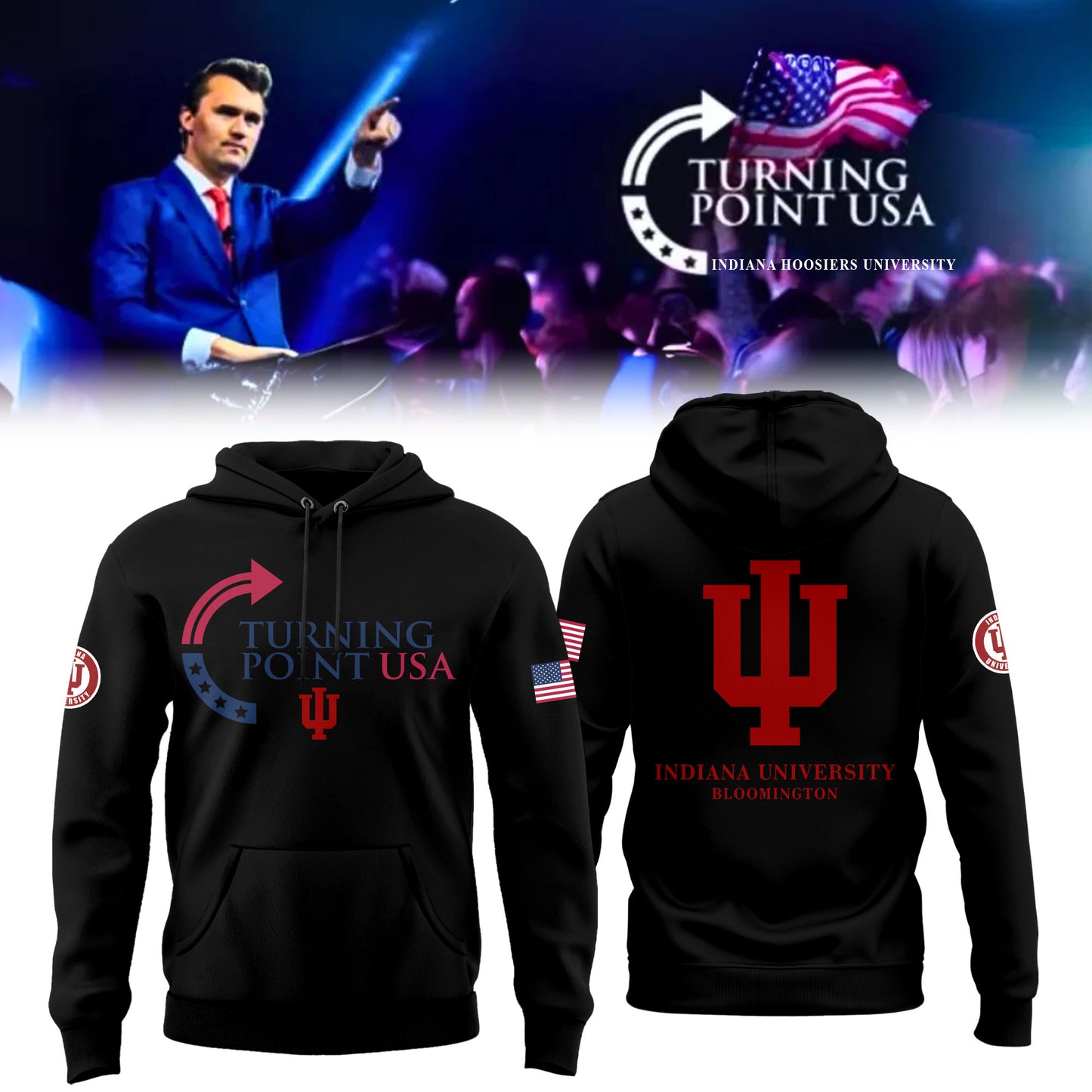 Limited Edition Indiana University x Turning Point USA Hoodie