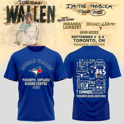 Limited Edition Toronto Baseball 'I'm The Problem Tour 25' MG TShirt-AB0907250001