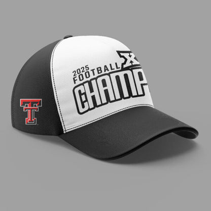 . T Tech Red Raiders B12 CHAMPIONS 2025 Black Hoodie v2