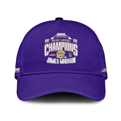.JMU 2025 Sun Belt Football Conference Champions Button Bomber Limited Edition