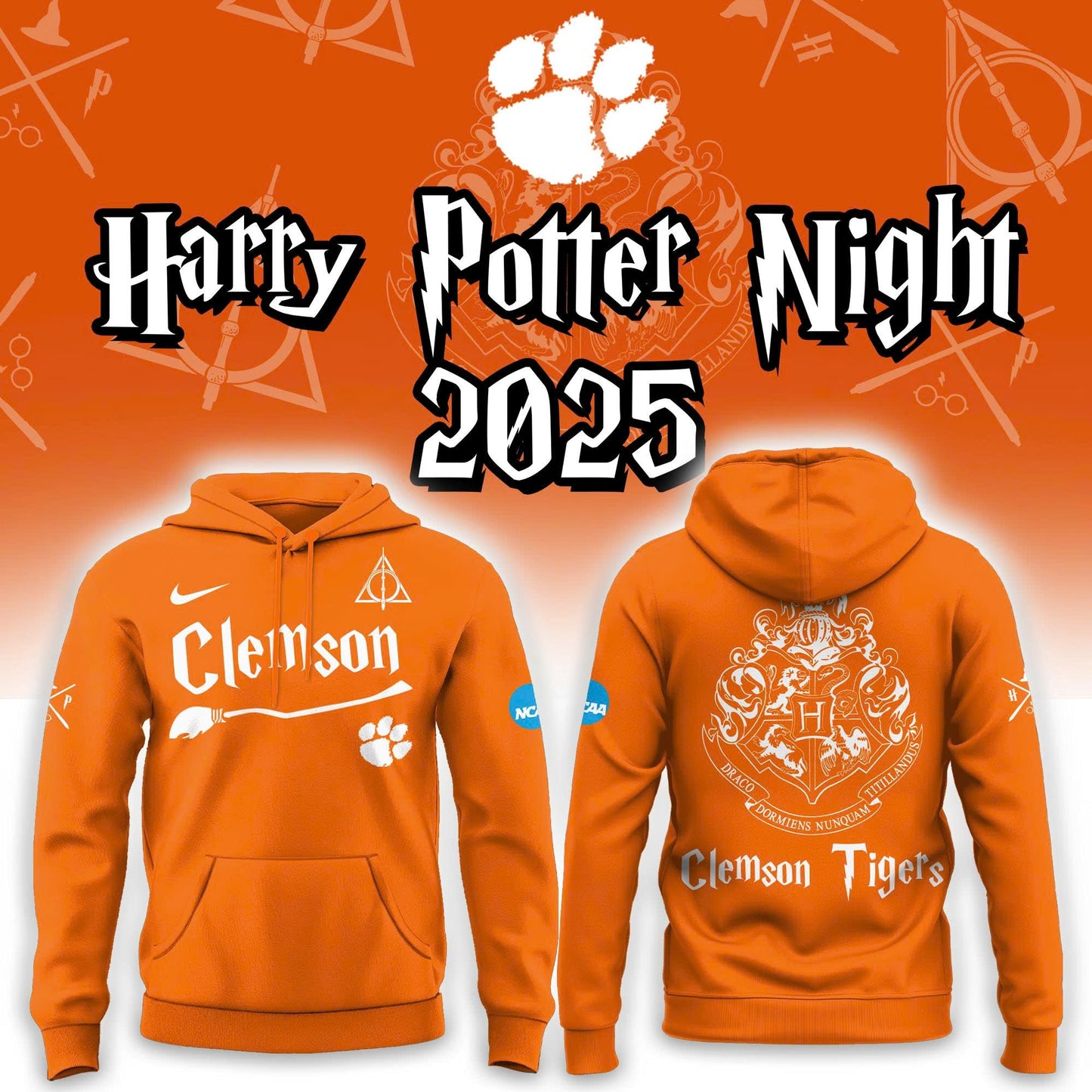 Limited Edition Clemson Football x Harry Potter 2025 Hoodie