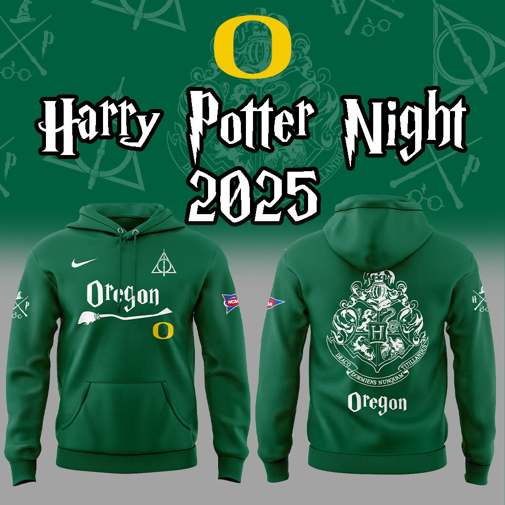 Limited Edition Oregon Football Harry Potter Hogwarts Night 2025 Hoodie