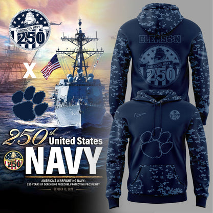 Limited Edition C Football Navy 250th Celebration Hoodie