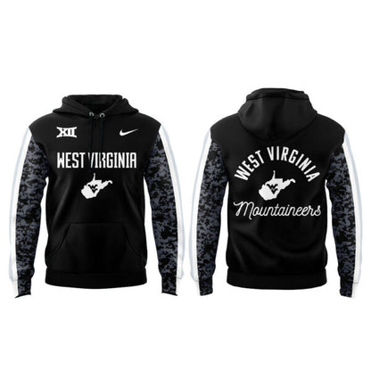 .West Virginia Football Charcoal Black Suit 2025 Combo Hoodie