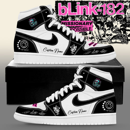 Blink-182 Day Pop-Up 25th album Take Off Your Pants and Jacket Limited Signature Custom Name Shoes