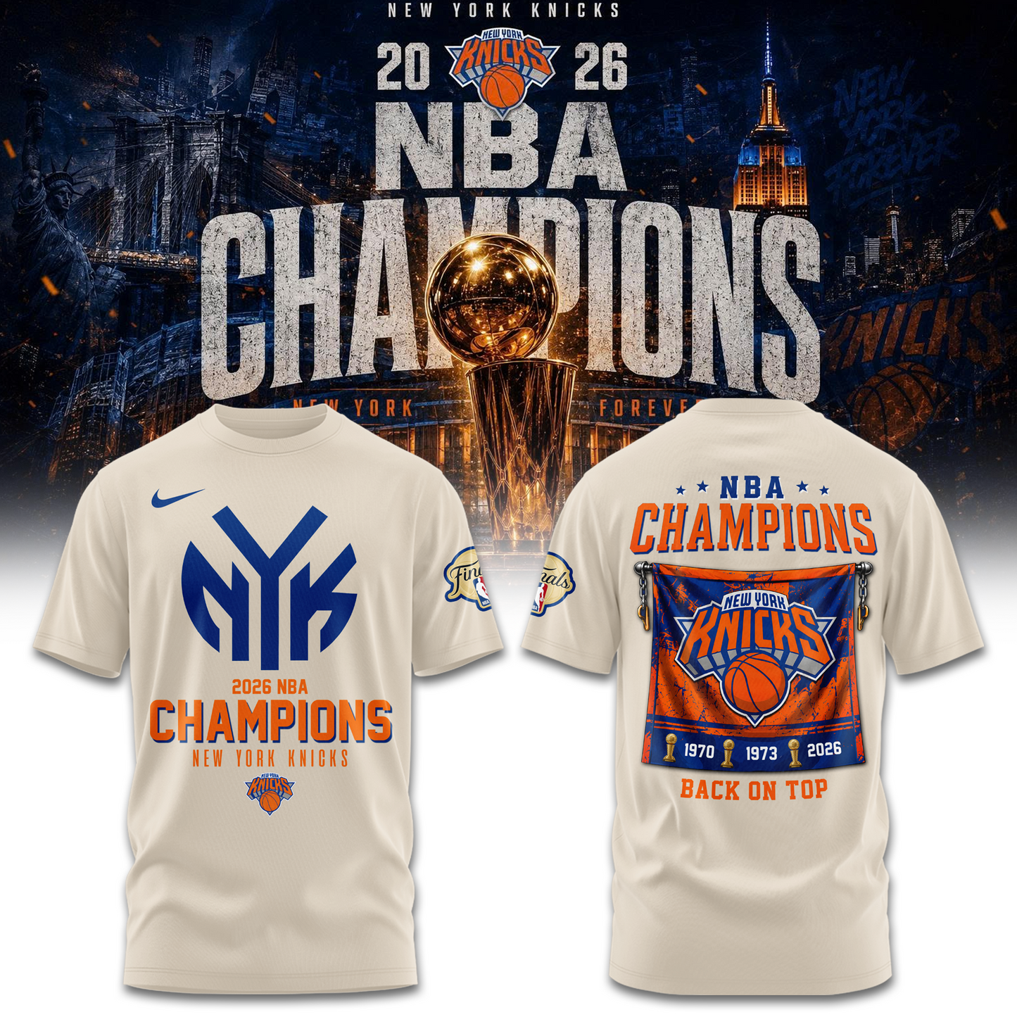 New York Basketball NBA Finals Champions Tshirt v2