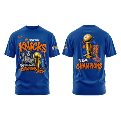 New York Basketball NBA Finals Champions Blue Tshirt v2