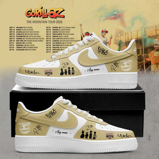 Gorillaz The Mountain Tour (2026–2027) Signature Custom Name AF1 Shoes (Copy)