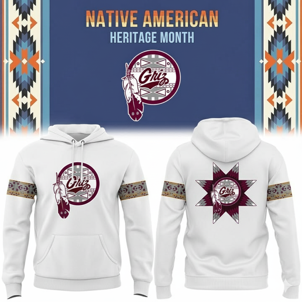 Montana Grizzlies football Native American Heritage Month Hoodie White
