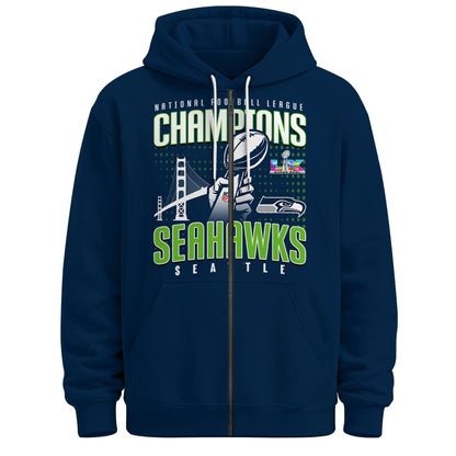 Seattle Seahawks Super Bowl LX Champions Limited Edition Zip Hoodie