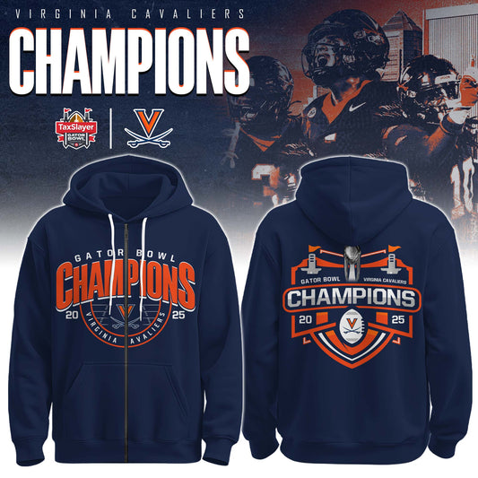 Virginia Cavaliers – Gator Bowl Champions Zip Hoodie