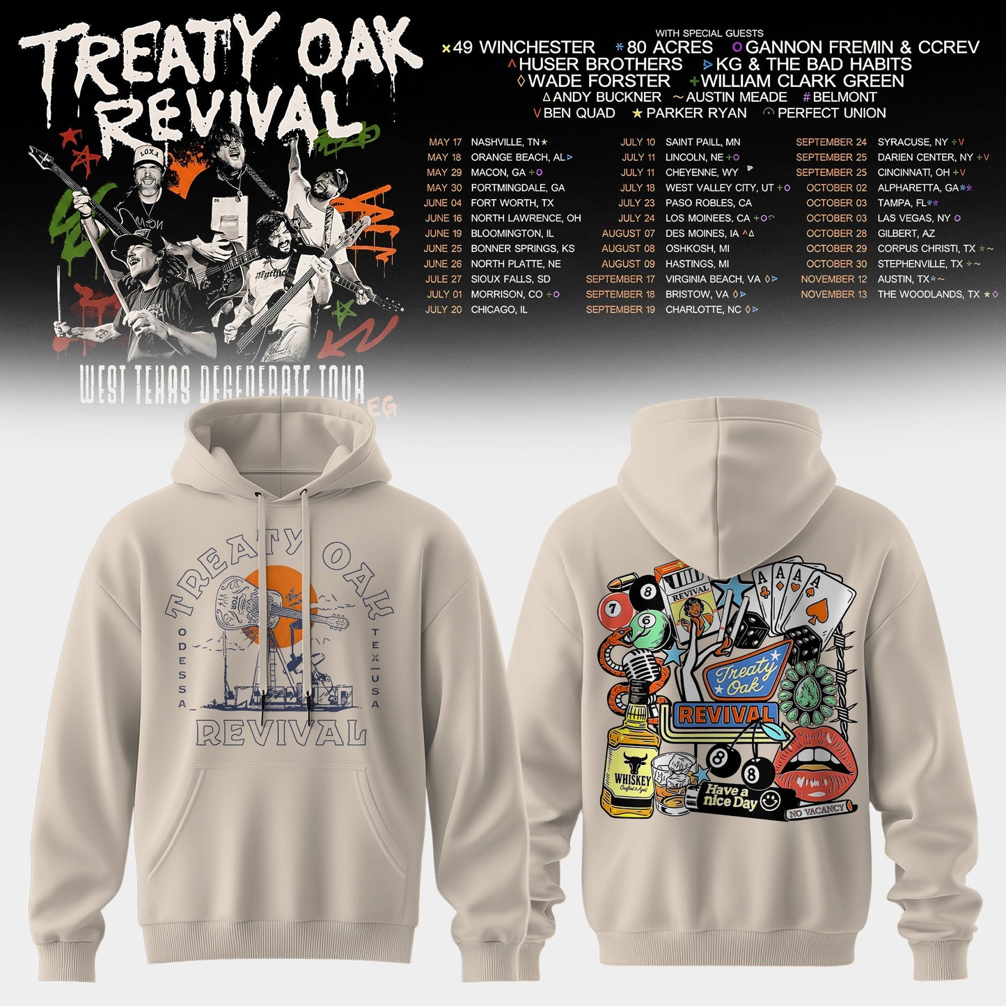 Treaty Oak Revival – West Texas Degenerate Tour! Hoodie
