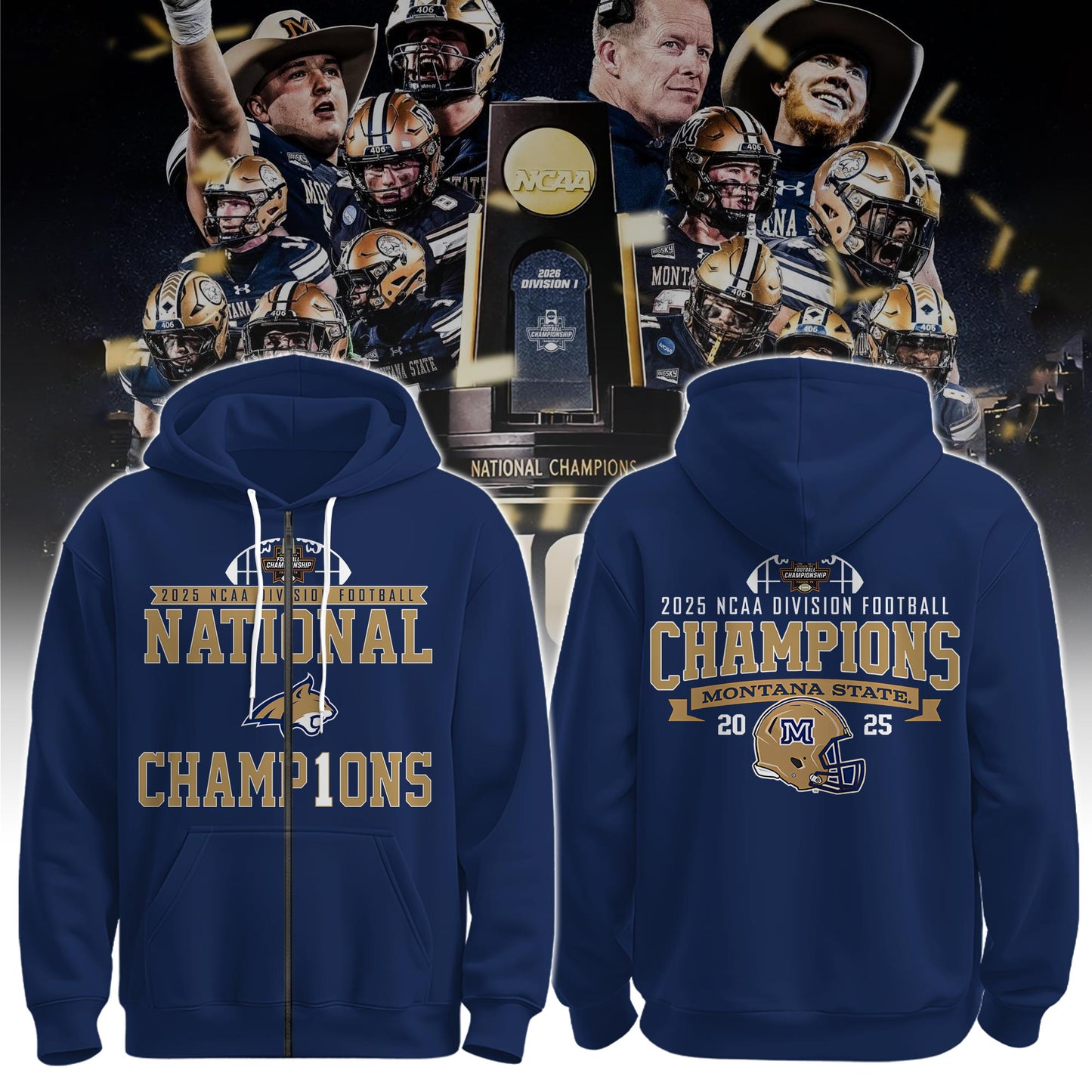 Montana State Champions Zip Hoodie V2