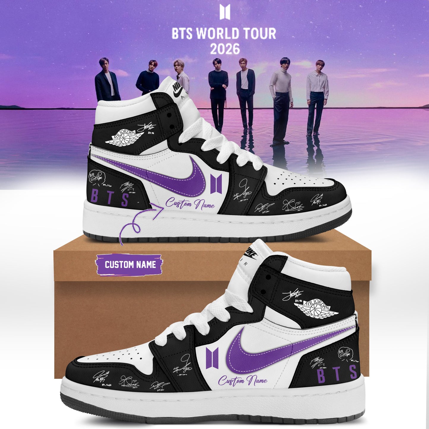 ,,.BTS Comeback &amp; World Tour 2026 Limited Edition Signature - Shoes 1