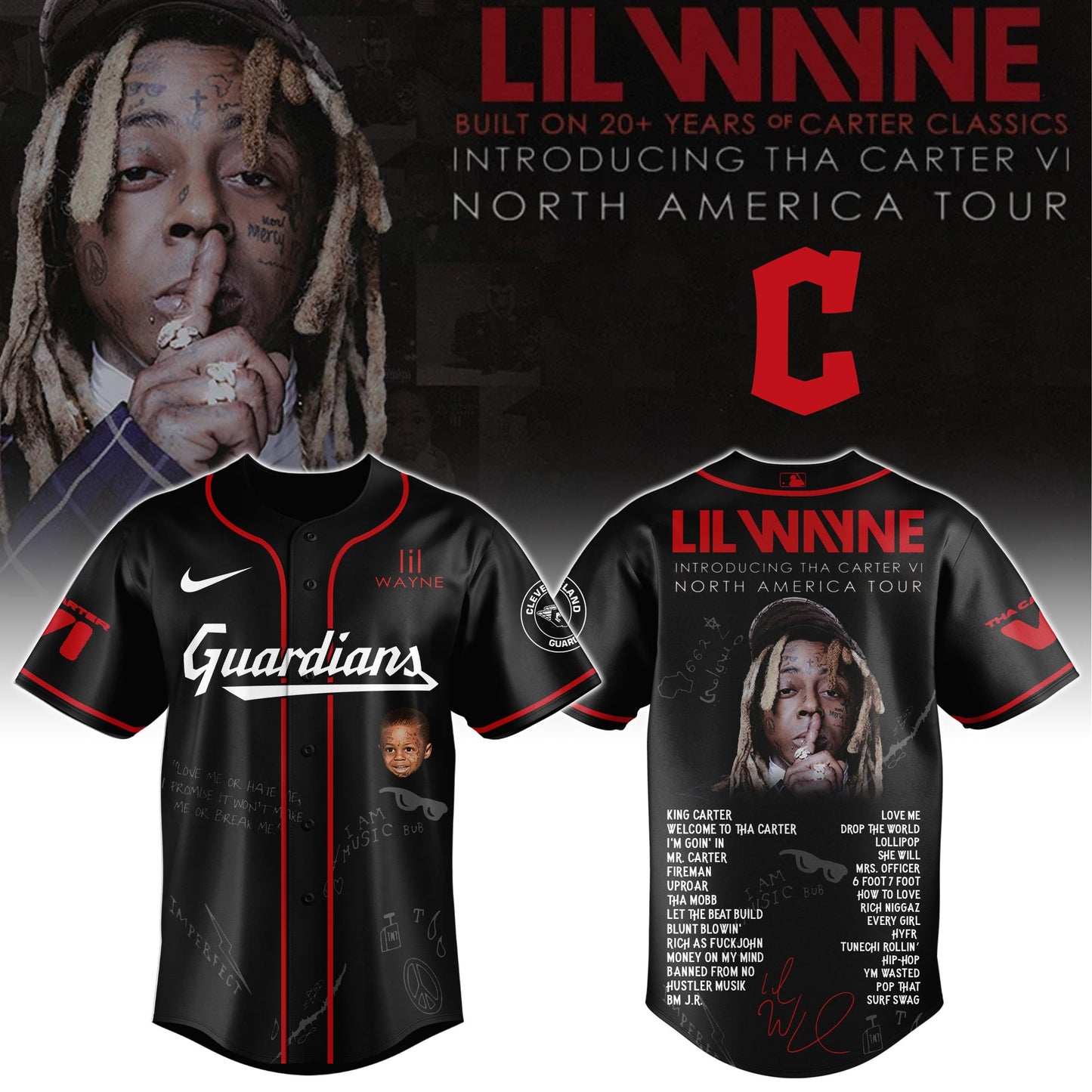 CLE Special Lil Wayne "Tha Carter VI" Tour Limited Edition Jersey