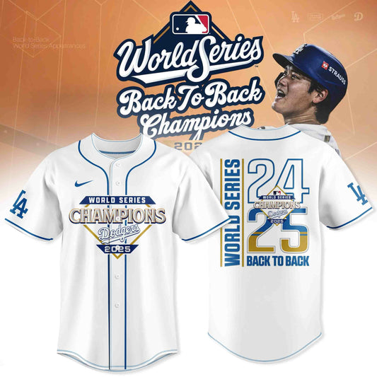 Los Angeles Dodgers – 2025 Back to Back World Series Champions Jersey