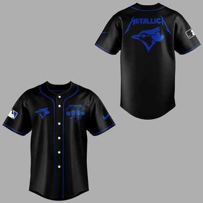 Limited Edition Blue Jays Baseball Metallica Night Black Jersey-KC04182503