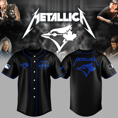 Limited Edition Blue Jays Baseball Metallica Night Black Jersey-KC04182503