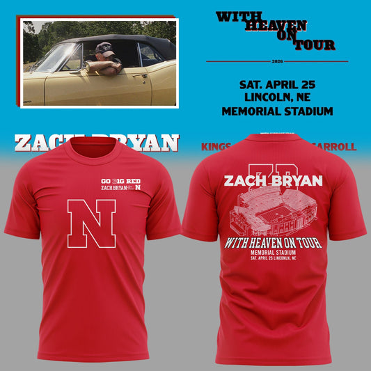 Limited Edition “With Heaven On Tour 2026” at Memorial Stadium Tshirt