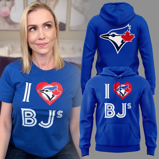 Limited Edition Blue Jays Baseball 'I love BJ' Hoodie-KC07282540