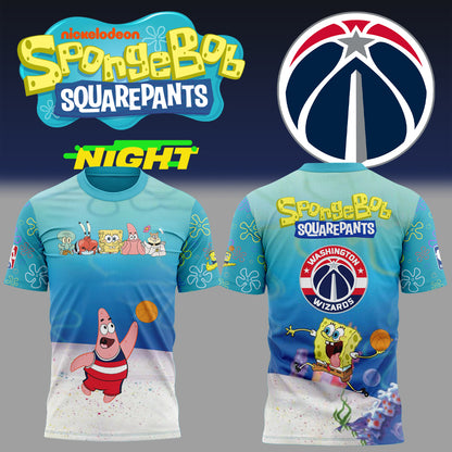 Washington Wizards Merch - SpongeBob SquarePants T-Shirt - City In Bloom Collecions