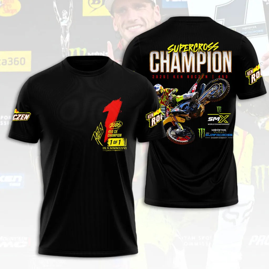 Limited Edition Ken Roczen 450SX Supercross Champion 2026 T-Shirt