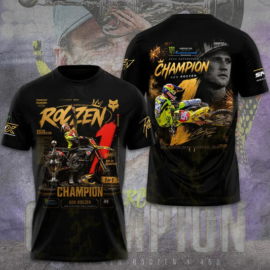 Limited Edition Ken Roczen 450SX Supercross Champion 2026 T-Shirt
