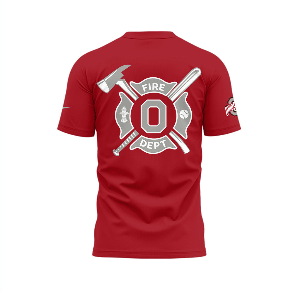 Ohio State Baseball x Firefighter Appreciation Night TShirt -LL250317014
