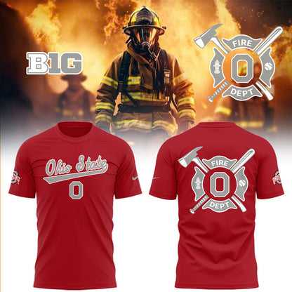 Ohio State Baseball x Firefighter Appreciation Night TShirt -LL250317014