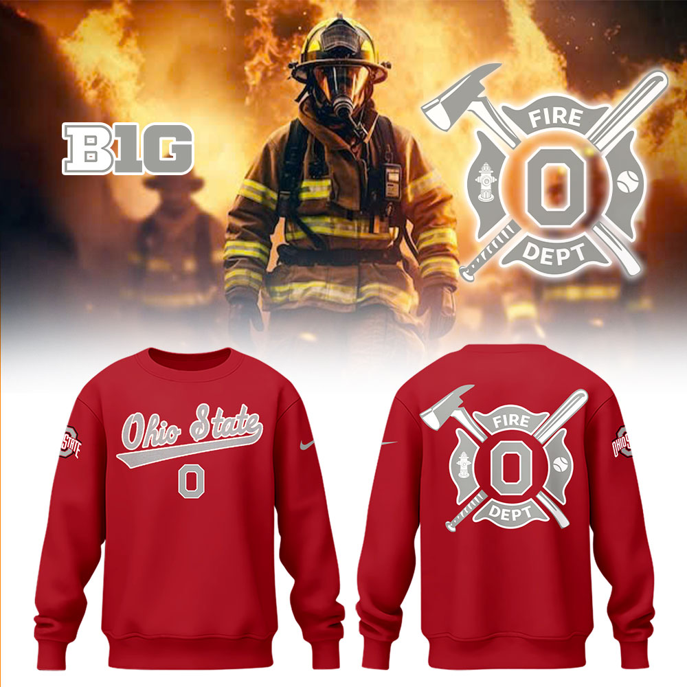 Ohio State Baseball x Firefighter Appreciation Night Sweatshirt-LL250320013