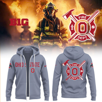 Ohio State Baseball x Firefighter Appreciation Night Zip Hoodie-LL250320021