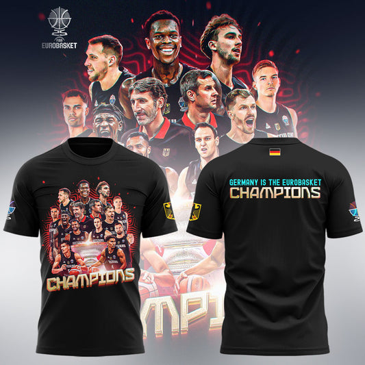 Limited Edition FIBA EuroBasket 2025 Champions Tshirt
