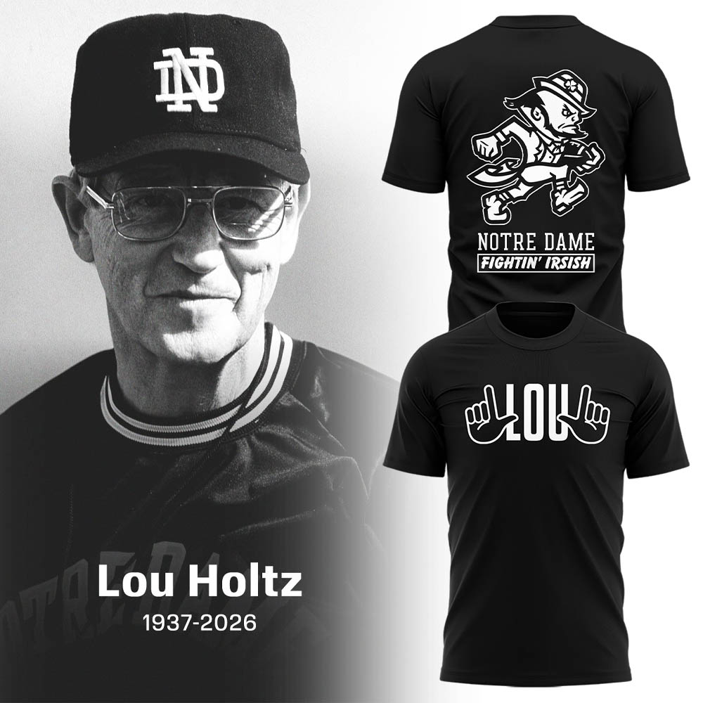 Limited Edition Irish FB Remembering the life and legacy of Lou Holtz 1937-2026 TShirt
