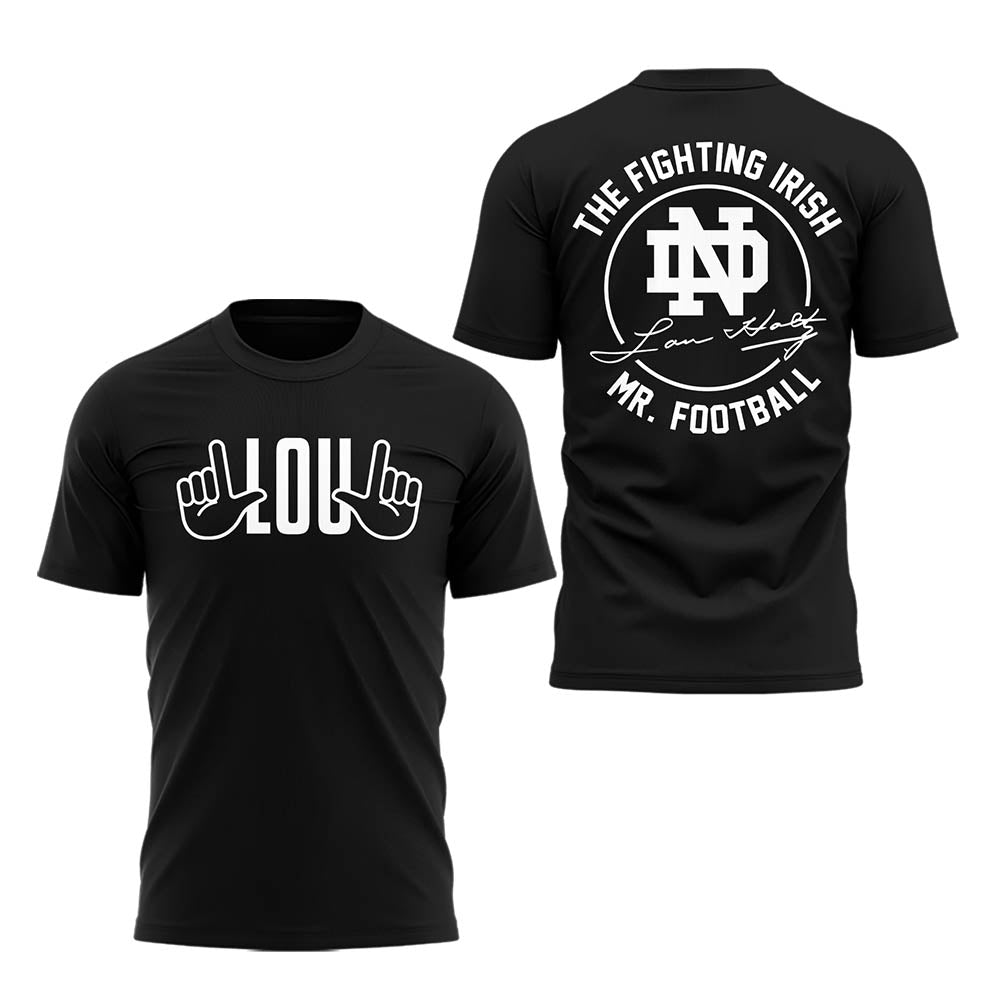 Limited Edition Irish FB Remembering the life and legacy of Lou Holtz 1937-2026 TShirt