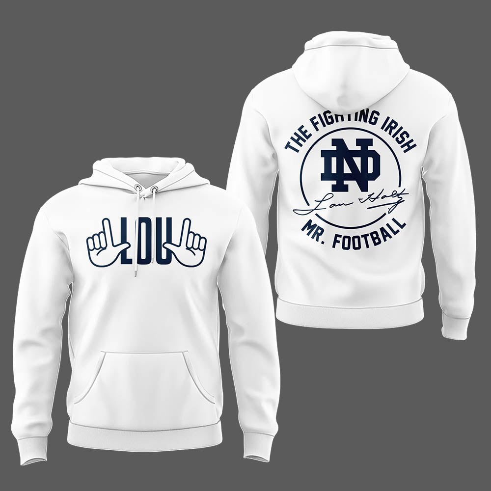 Limited Edition Irish FB Remembering the life and legacy of Lou Holtz 1937-2026 Hoodie