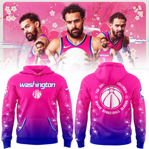 Washington Wizards Merch - Cherry Blossom Hoodie - City In Bloom Collecions