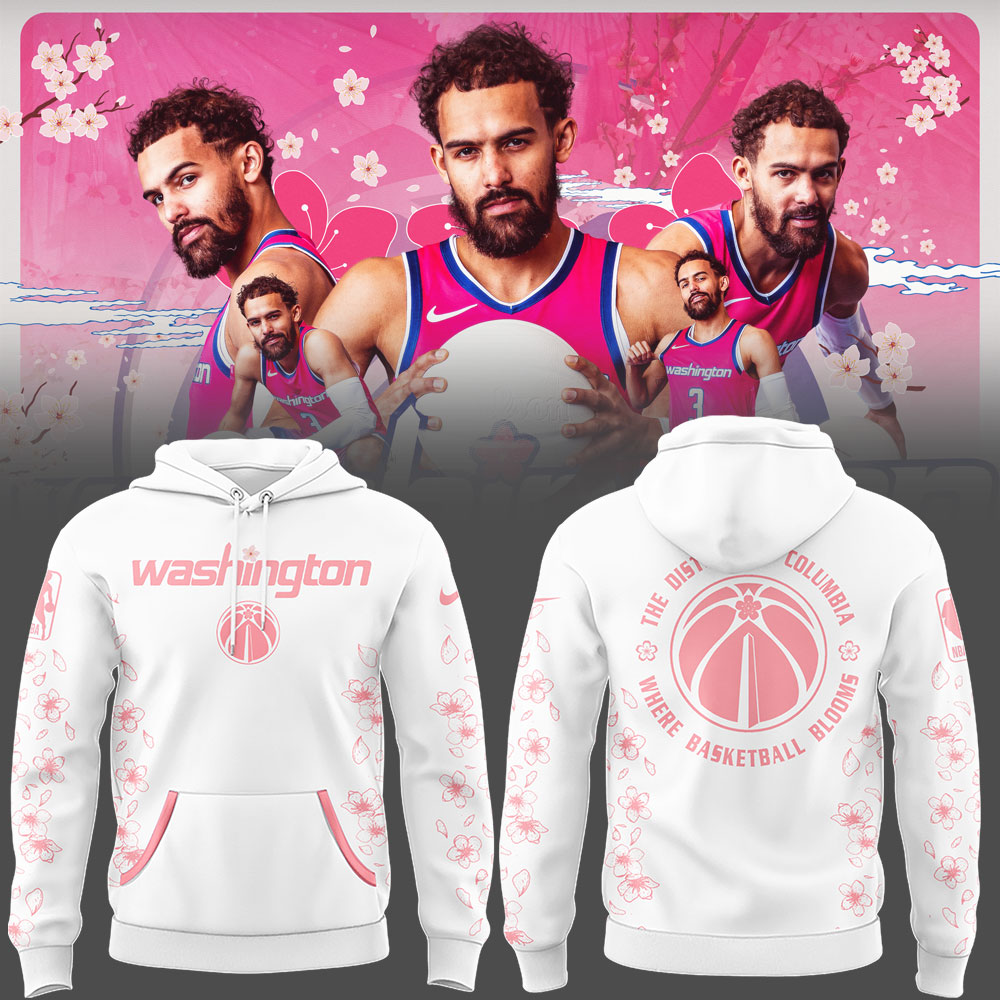 Washington Wizards Merch - Cherry Blossom Hoodie - City In Bloom Collecions