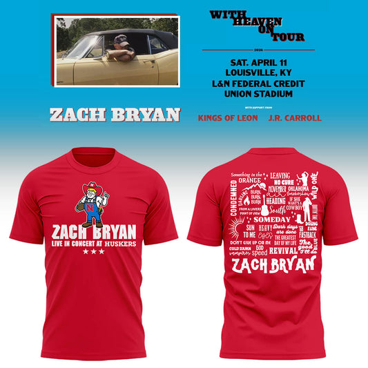 Limited Edition “With Heaven On Tour 2026” at Memorial Stadium Tshirt