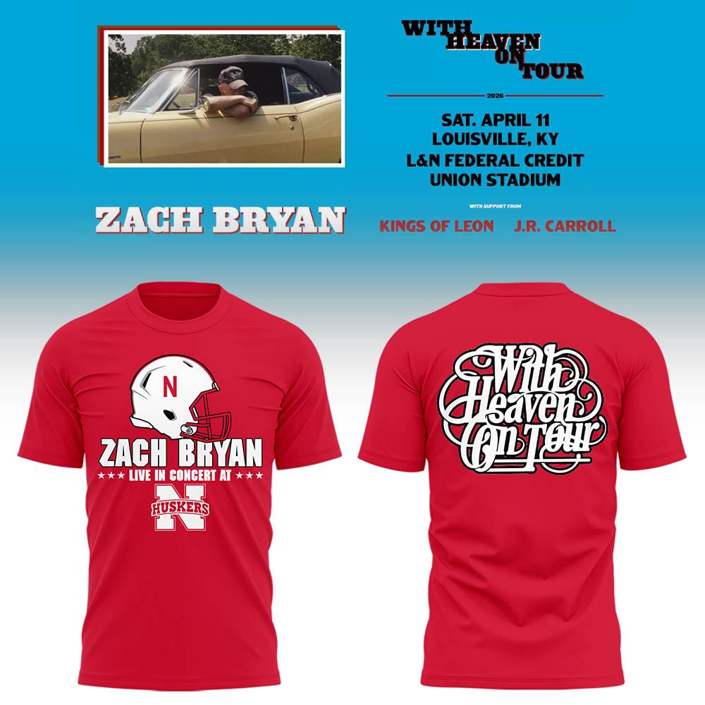 Limited Edition “With Heaven On Tour 2026” at Memorial Stadium Tshirt