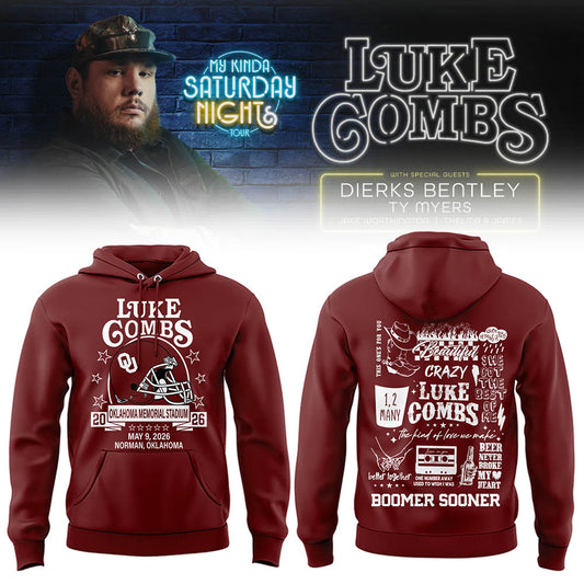 Limited Edition “My Kinda Saturday Night Tour” At Oklahoma Memorial Stadium Hoodie