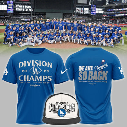 Los Angeles Dodgers 2025 NL West Division Champions Limited Shirt